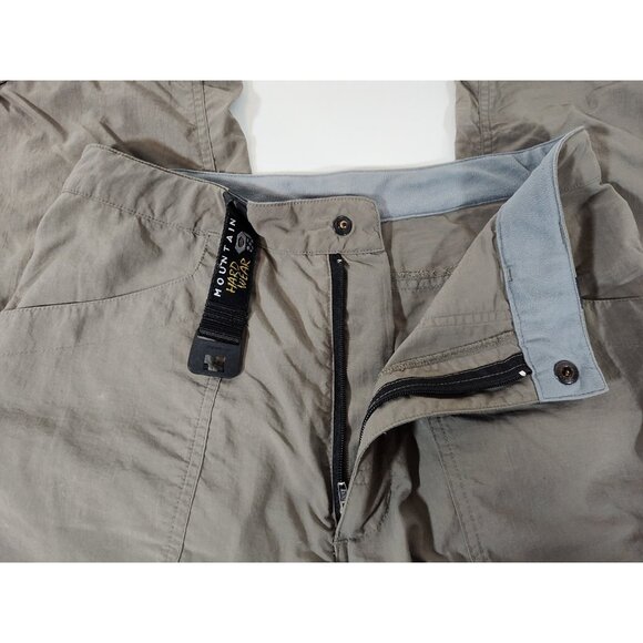 Mountain Hardware Convertible Nylon Pants/Shorts Women's 8 Belted Khaki Stone - Picture 4 of 11